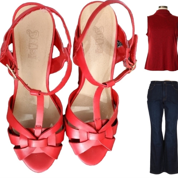 Brash Shoes - Brash Red Wedges